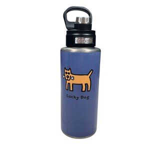 Life Is Good Tervis Insulated Water Bottle Lucky Dog 12” Travel Tumbler